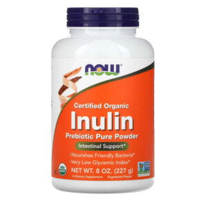 Thực phẩm chức năng NOW Foods Certified Organic Inulin Prebiotic Pure Powder 8 oz (227 g) 733739029447