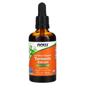 Thực phẩm chức năng NOW Foods Certified Organic Turmeric Extract 2 fl oz (59 ml) 733739048233