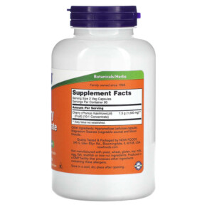 Thành phần vi chất của NOW Foods Cherry Concentrate 750 mg 180 Veg Capsules 733739046314