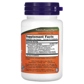 Thành phần vi chất của NOW Foods Clinical GI Probiotic 50+ Formula 60 Veg Capsules 733739029195