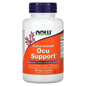Thực phẩm chức năng NOW Foods Clinical Strength Ocu Support 90 Veg Capsules 733739033017