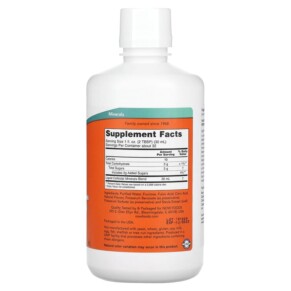 Thành phần vi chất của NOW Foods Colloidal Minerals Natural Raspberry  32 fl oz (946 ml) 733739014061