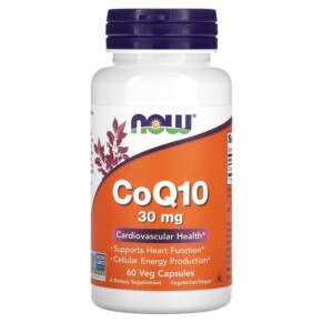 Thực phẩm chức năng NOW Foods CoQ10 30 mg 60 Veg Capsules 733739031846