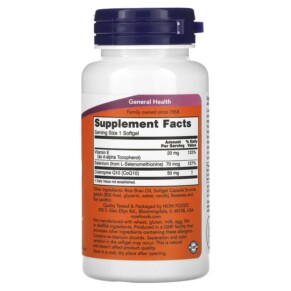 Thành phần vi chất của NOW Foods CoQ10 50 mg 100 Softgels 733739031938