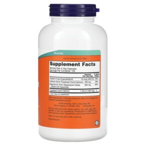 Thành phần vi chất của NOW Foods Coral Calcium Plus 250 Veg Capsules 733739012814