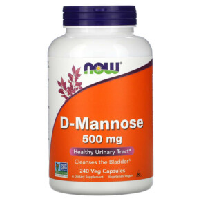 Thực phẩm chức năng NOW Foods D-Mannose 500 mg 240 Veg Capsules 733739028167