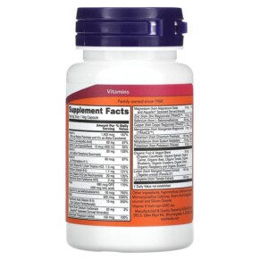 Thành phần vi chất của NOW Foods Daily Vits 30 Veg Capsules 733739037756
