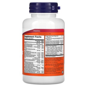 Thành phần vi chất của NOW Foods Daily Vits Multi Vitamin & Mineral 120 Veg Capsules 733739037763