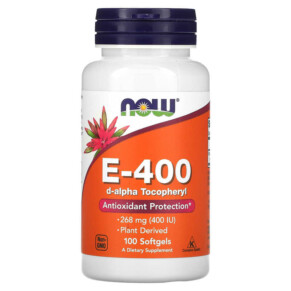 Thực phẩm chức năng NOW Foods E-400 268 mg (400 IU) 100 Softgels 733739008374