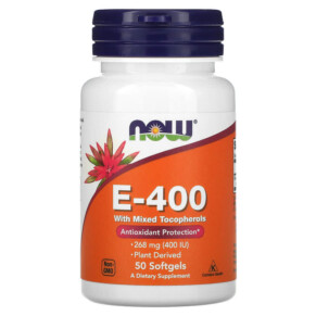 Thực phẩm chức năng NOW Foods E-400 268 mg (400 IU) 50 Softgels 733739008909