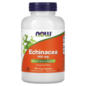 Thực phẩm chức năng NOW Foods Echinacea 400 mg 250 Veg Capsules 733739046628