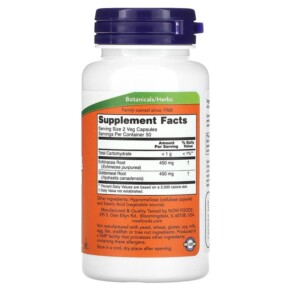 Thành phần vi chất của NOW Foods Echinacea & Goldenseal Root 100 Veg Capsules 733739046659