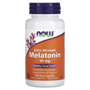 Thực phẩm chức năng NOW Foods Extra Strength Melatonin 10 mg 100 Veg Capsules 733739035578