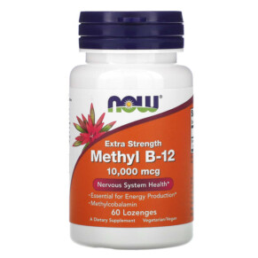 Thực phẩm chức năng NOW Foods Extra Strength Methyl B-12 10.000 mcg 60 Lozenges 733739005014