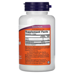 Thành phần vi chất của NOW Foods Extra Strength Phosphatidyl Serine 300 mg 50 Softgels 733739023926
