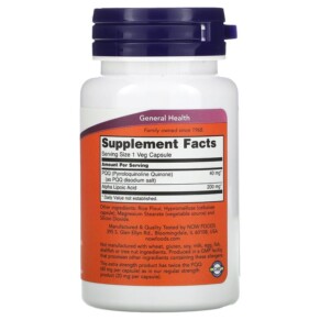Thành phần vi chất của NOW Foods Extra Strength PQQ 40 mg 50 Veg Capsules 733739030733