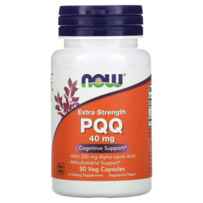 Thực phẩm chức năng NOW Foods Extra Strength PQQ 40 mg 50 Veg Capsules 733739030733