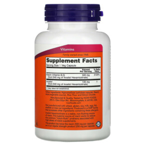 Thành phần vi chất của NOW Foods Flush-Free Niacin Double Strength 500 mg 90 Veg Capsules 733739004987