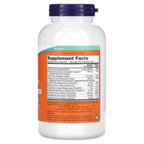 Thành phần vi chất của NOW Foods Full Spectrum Minerals Caps 240 Capsules 733739015457