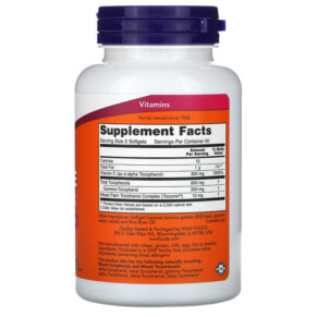 Thành phần vi chất của NOW Foods Gamma E Complex Advanced 120 Softgels 733739008114