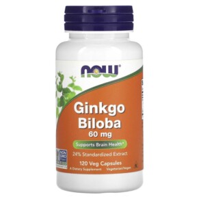 Thực phẩm chức năng NOW Foods Ginkgo Biloba 60 mg 120 Veg Capsules 733739046871