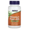 NOW Foods Ginseng & Royal Jelly 90 Veg Capsules 5 Thực phẩm chức năng NOW Foods Ginseng & Royal Jelly 90 Veg Capsules 733739040077