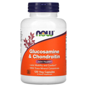 Thực phẩm chức năng NOW Foods Glucosamine & Chondroitin 120 Veg Capsules 733739032287