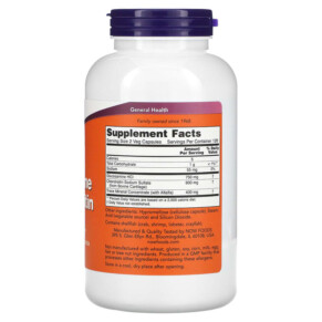 Thành phần vi chất của NOW Foods Glucosamine & Chondroitin 240 Veg Capsules 733739032294