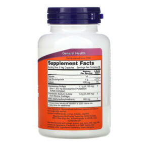 Thành phần vi chất của NOW Foods Glucosamine & Chondroitin with MSM 90 Capsules 733739031709