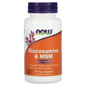 Thực phẩm chức năng NOW Foods Glucosamine & MSM 60 Veg Capsules 733739032782