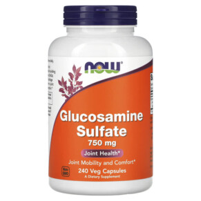 Thực phẩm chức năng NOW Foods Glucosamine Sulfate 750 mg 240 Veg Capsules 733739032386