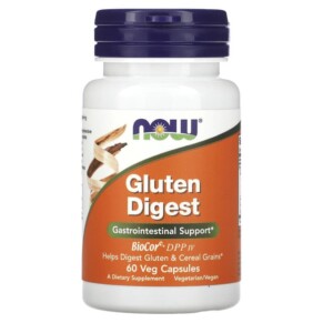Thực phẩm chức năng NOW Foods Gluten Digest 60 Veg Capsules 733739029591