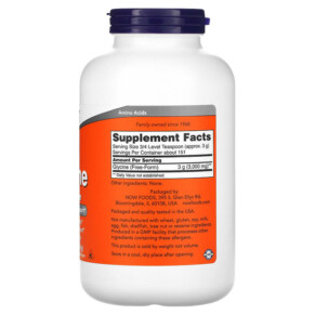 NOW Foods Glycine Pure Powder 1 lb (454 g) 3 Thành phần vi chất của NOW Foods Glycine Pure Powder 1 lb (454 g) 733739002259