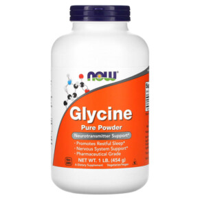 Thực phẩm chức năng NOW Foods Glycine Pure Powder 1 lb (454 g) 733739002259