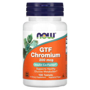 Thực phẩm chức năng NOW Foods GTF Chromium 200 mcg 100 Tablets 733739014306