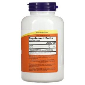 Thành phần vi chất của NOW Foods Hemp Seed Oil 1.000 mg 120 Softgels 733739017994
