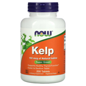 Thực phẩm chức năng NOW Foods Kelp 150 mcg 200 Tablets 733739026804
