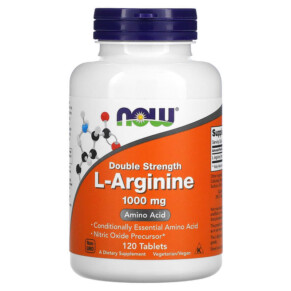 Thực phẩm chức năng NOW Foods L-Arginine Double Strength 1.000 mg 120 Tablets 733739000354