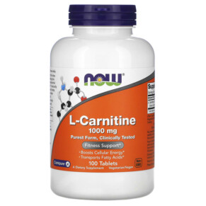 Thực phẩm chức năng NOW Foods L-Carnitine 1000 mg 100 Tablets 733739000682