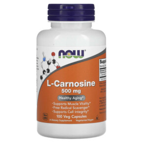 Thực phẩm chức năng NOW Foods L-Carnosine 500 mg 100 Veg Capsules 733739000798