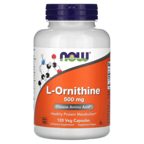 Thực phẩm chức năng NOW Foods L-Ornithine 500 mg 120 Veg Capsules 733739001221