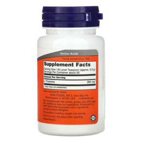 Thành phần vi chất của NOW Foods L-Theanine Pure Powder 1 oz (28 g) 733739002624