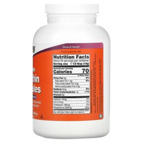 Thành phần vi chất của NOW Foods Lecithin Granules Non-GMO 1 lb (454 g) 733739022608