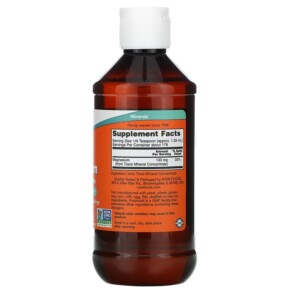 Thành phần vi chất của NOW Foods Liquid Magnesium with Trace Minerals 8 fl oz (237 ml) 733739012883