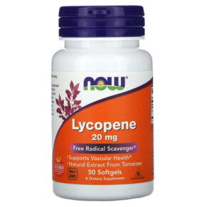 Thực phẩm chức năng NOW Foods Lycopene 20 mg 50 Softgels 733739030627