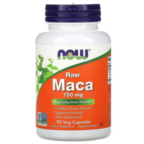 Thực phẩm chức năng NOW Foods Maca Raw 750 mg 90 Veg Capsules 733739047779