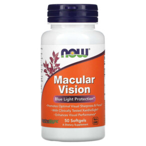 Thực phẩm chức năng NOW Foods Macular Vision 50 Softgels 733739034021