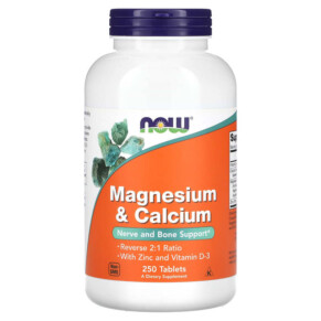 Thực phẩm chức năng NOW Foods Magnesium & Calcium 250 Tablets 733739012784