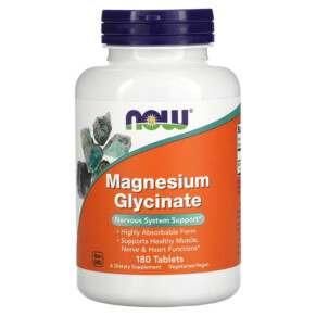 Thực phẩm chức năng NOW Foods Magnesium Glycinate 180 Tablets 733739012890