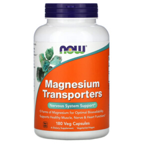 Thực phẩm chức năng NOW Foods Magnesium Transporters 180 Veg Capsules 733739013057